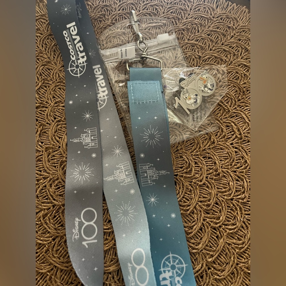 Disney 100 Costco Travel key and card holder with pin